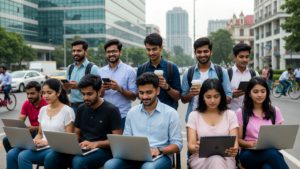 hustlers at work in India in the gig economy